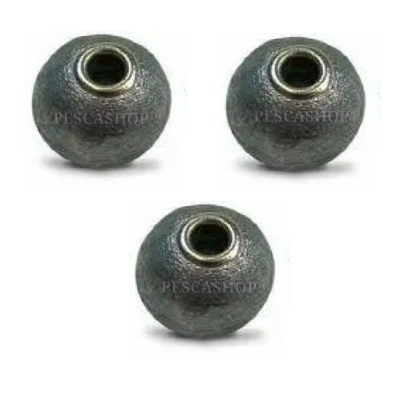 3 x Chumbadas De Poita 30g - Formato Bola Vazada - 17mm Ex / 5mm In - Carpas, Carpa Cabeçuda