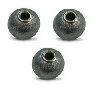 3 x Chumbadas De Poita 30g - Formato Bola Vazada - 17mm Ex / 5mm In - Carpas, Carpa Cabeçuda