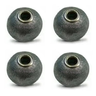 4 x Chumbadas De Poita 20g - Formato Bola Vazada - 15mm Ex / 4mm In - Carpas, Carpa Cabeçuda