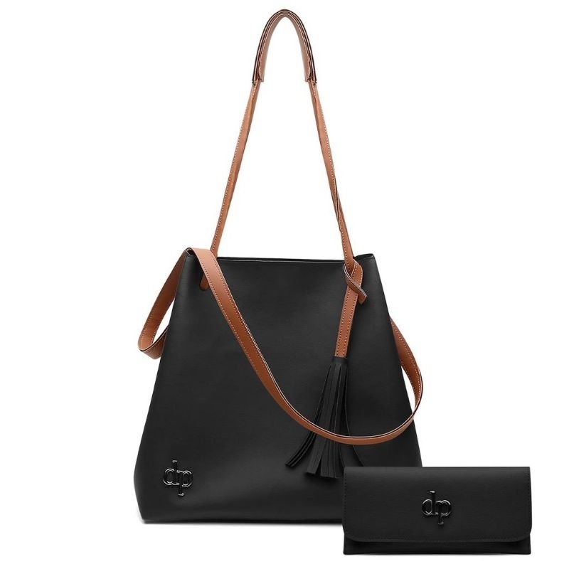 bolsa sacola top com carteira porta cartão bolsa saco promoção com alça transversal e de o...