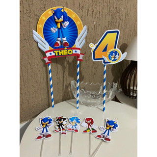 Topo de Bolo Sonic