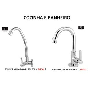 TORNEIRA COZINHA + BANHEIRO - TORNEIRA LAVABO - LAVATORIO - BICA MOVEL