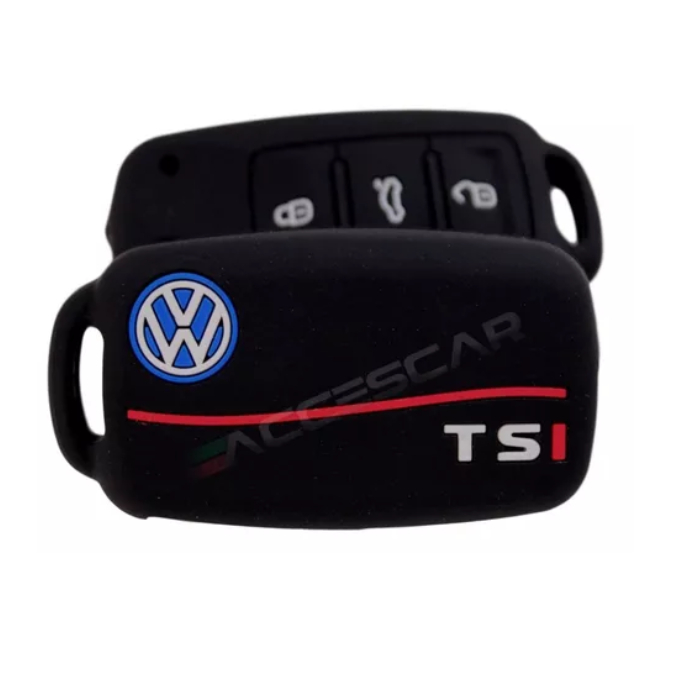 Capa de chave Silicone Vw Tsi Jetta Up Tiguan Fox Gol Chave