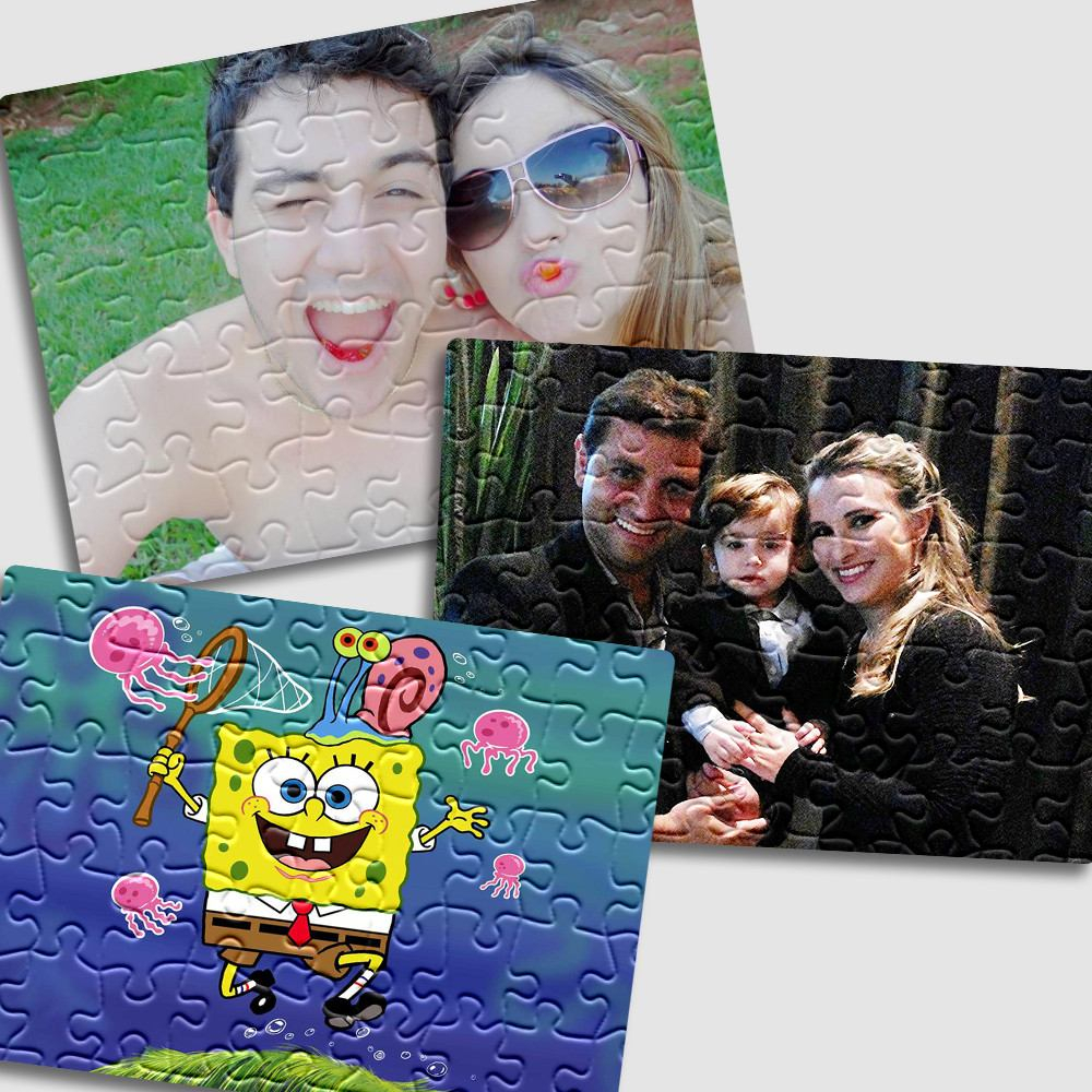 Quebra Cabeça Personalizado com Foto Personalizada 48 peças Lembrancinha aniversario, dia dos namorados, dia das mães