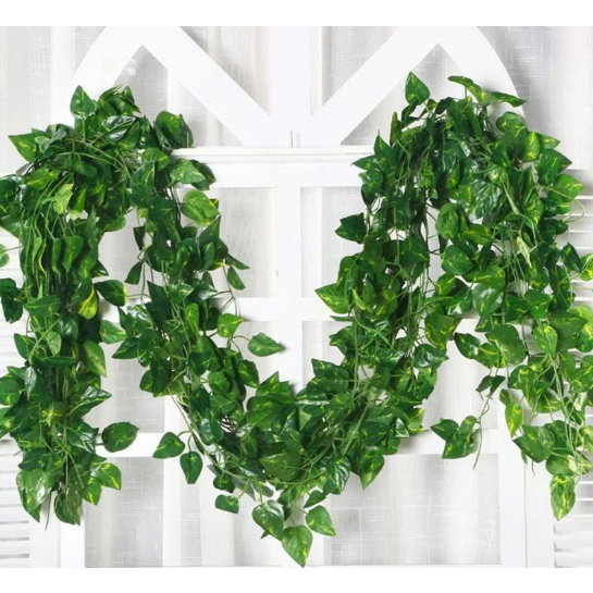 12 Metros Jiboia Folhas Pequenas Folhagem Verde Planta Artificial Pendente Trepadeira = 6 Fios em Oferta na Shopee