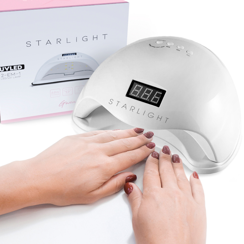 Cabine Luz LED UV Secador Rápido 48W Esmalte Unha Alongamemto Bivolt Secagem Sensor Automatico