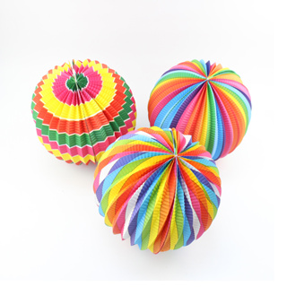 Bola sanfonada de papel 24cm em Oferta na Shopee