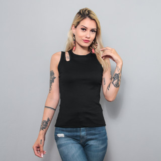 Blusa feminina canelada - Regata Básica - SF5054