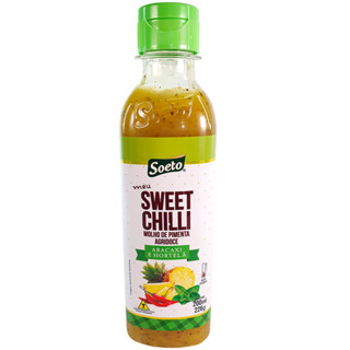 Molho Agridoce Abacaxi com Hortelã Sweet Chilli Soeto Alimentos Porco Peixe Frango Assados Suino 200ml