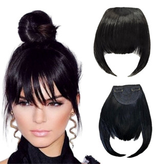 Franja Falsa Aplique Tic Tac Idêntico Cabelo Humano Liso Orgânico igual Franjinha humana Caimento Natural topo da cabeça fake Bio Fibra Vegetal Premium Lisa Aceita Temperatura