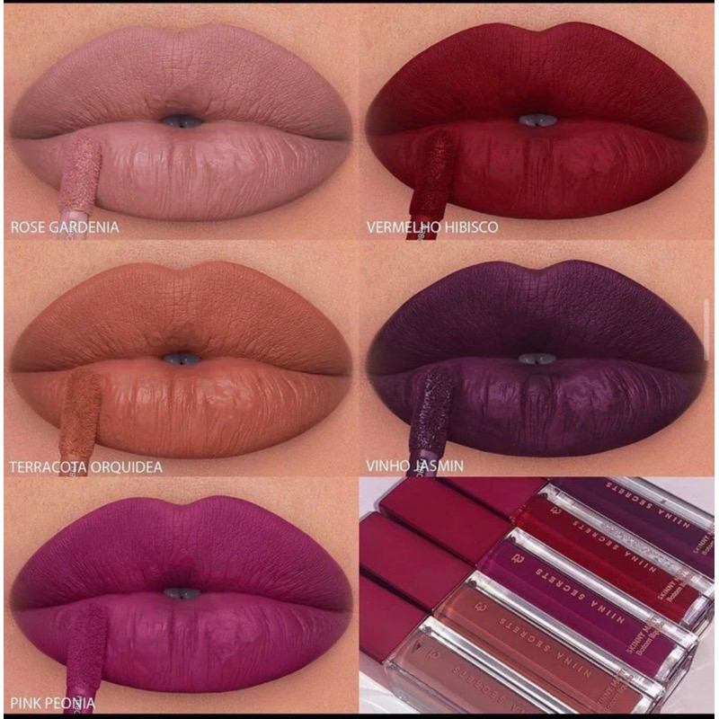 Batom Líquido Niina Secrets Skinny Matte em Oferta na Shopee
