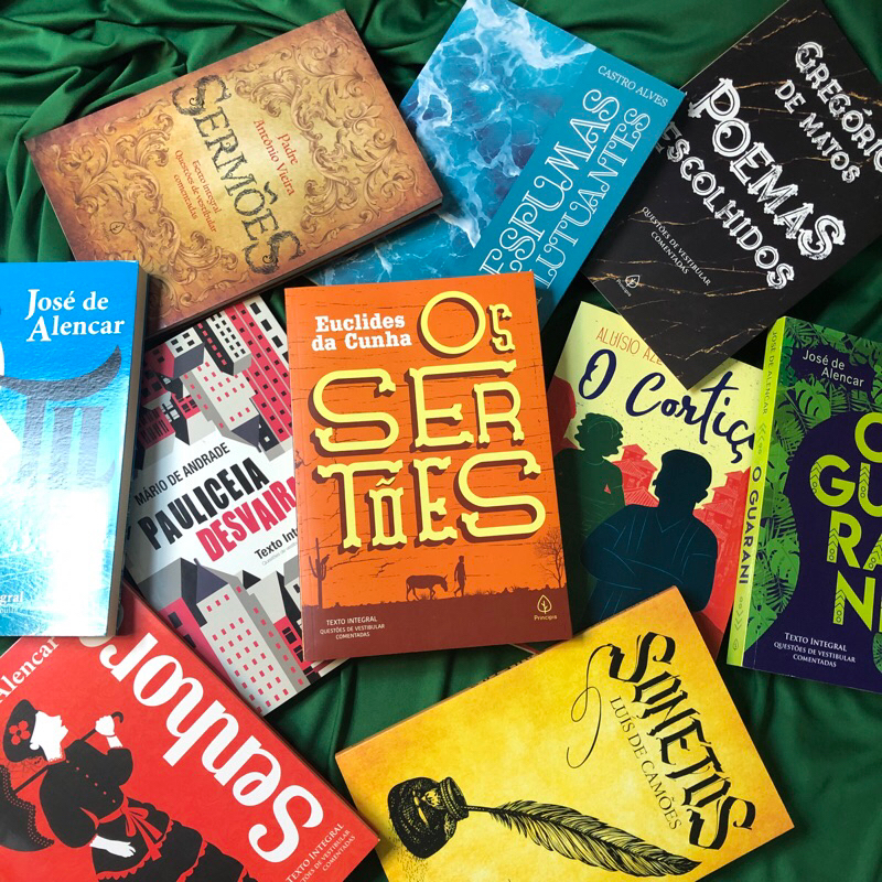 Literatura Brasileira Texto Integral com Questões de Vestibular Comentadas - Os Sertões, Cortiço, Guarani, Sermões, Til, Senhora, Sonetos, Pauliceia Desvairada, Espumas Flutuantes, Gregório de Matos, Poemas Escolhidos