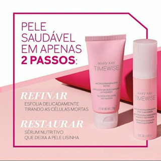 kit Facial Time Wise Microdermoabrasão Peeling de Cristal Mary Kay (2 itens Esfoliante + Sérum) Skin Care