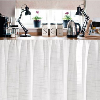Cortina de Pia Voil Linho Flame 1,40x0,80 Cozinha em Oferta na Shopee