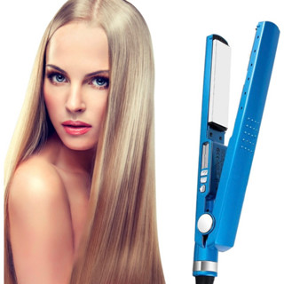 Chapinha Profissional Nano Titanium Azul Alisador 450°f Prancha Progressiva Alisador de Cabelo Bivolt Modelador 110V/220V Bivolt