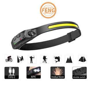 Lanterna de Cabeça Recarregável Led Corpo Motion  Camping Torch Light Lamp Com Usb em Oferta na Shopee