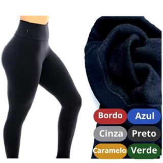Calça Legging Flanelada Grossa Forrada Peluciada Plus Size P ao G4