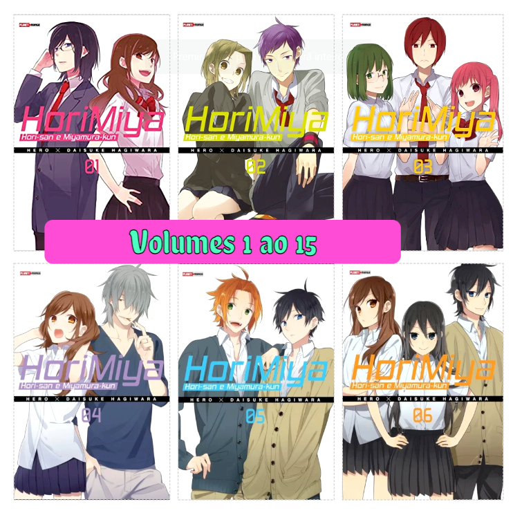 Mangá HORIMIYA Avulsos - Novos Lacrados, Volumes 1, 2, 3 ,4,5,6,7,8,9,10,11,12,13,14,15 Português