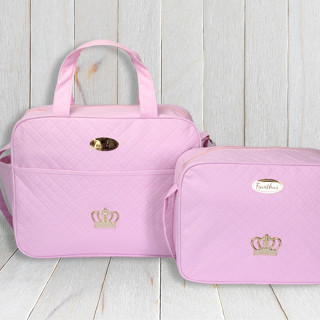 Kit Bolsa Maternidade Bebê Menino Menina 2 peças Favithus Realeza