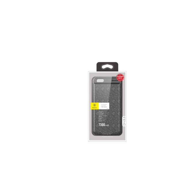 Capa Capinha  Case Carregador Iphone 6 Plus / 6S Plus Tela 5.5 Baseus 7300mah Preta