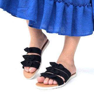 Chinelo Rasteirinha Modelo Confortavel Tratorado Laço triplo