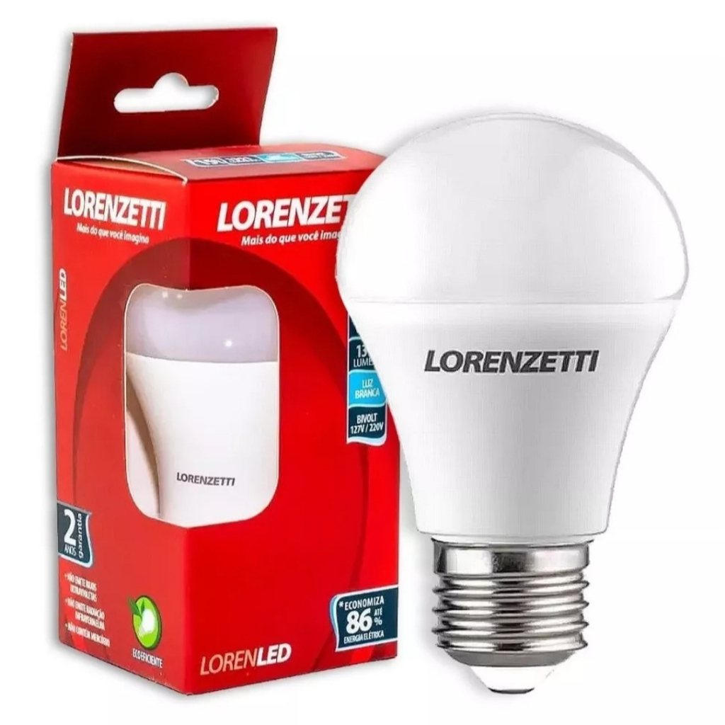Lâmpada de Led Bulbo 9W, 12W, 15W e 20W Lorenzetti - 2 Anos de Garantia em Oferta na Shopee