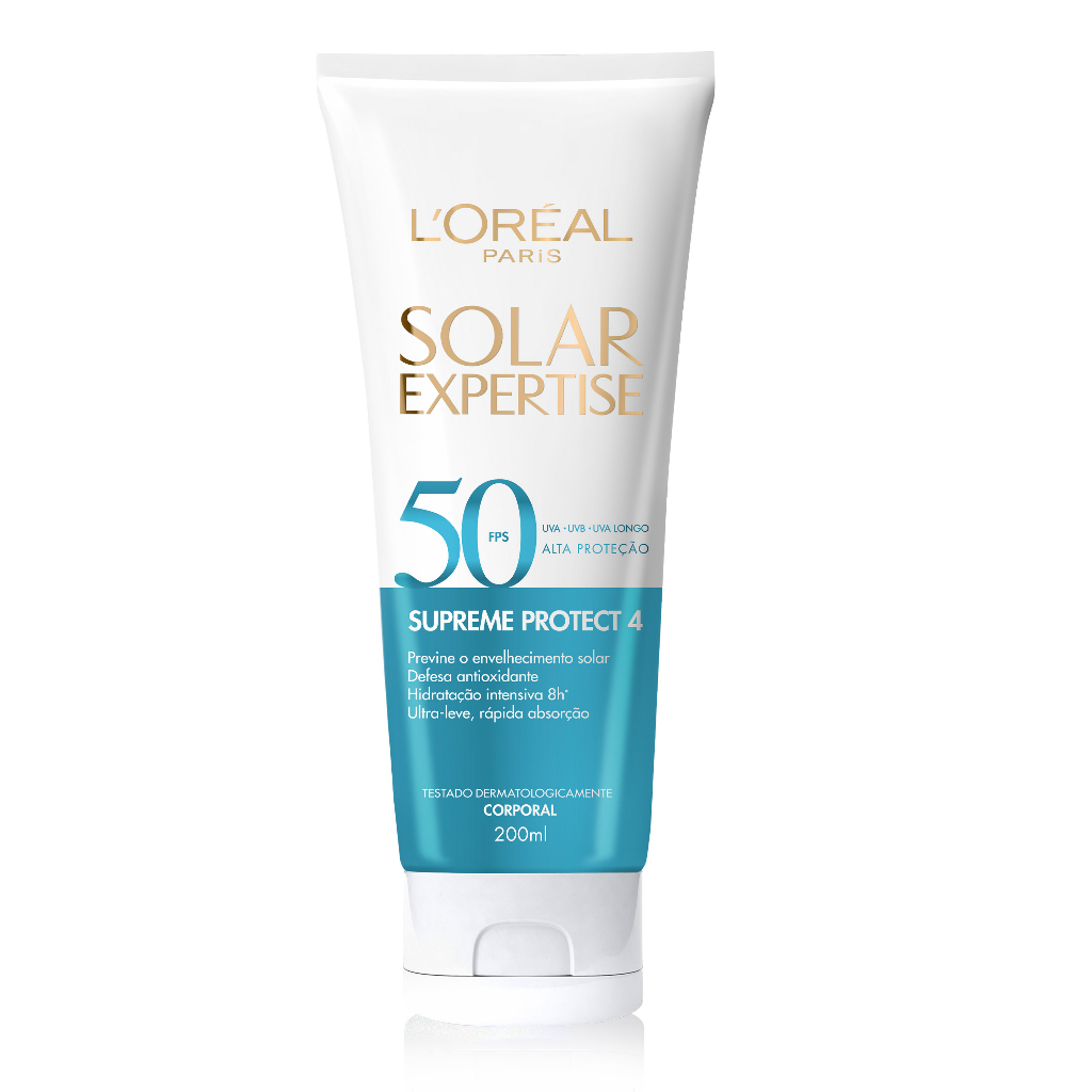 Protetor Solar Corporal L'Oréal Paris Solar Expertise Supreme Protect 4 FPS 50, 200ml em Oferta na Shopee