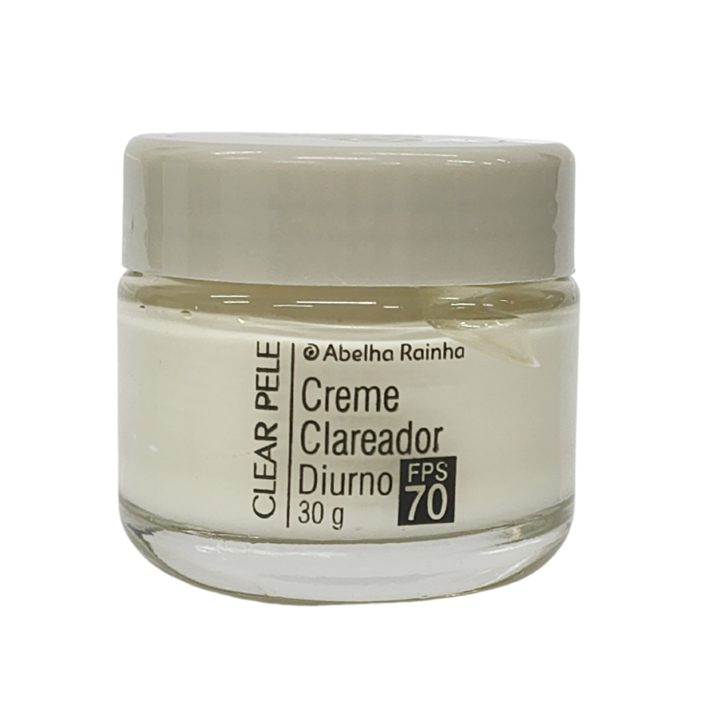 Creme Facial Clareador Diurno FPS 70 Clear Pele Abelha Rainha 30g