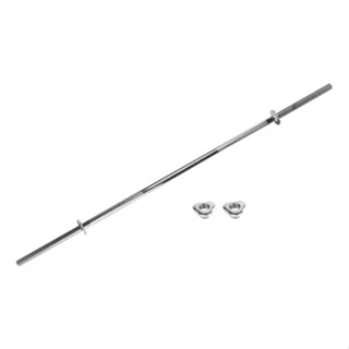 Barra Reta Maciça 1,5m 25mm Com Rosca E Porcas Para Treinar Musculação Body Pump Megagym