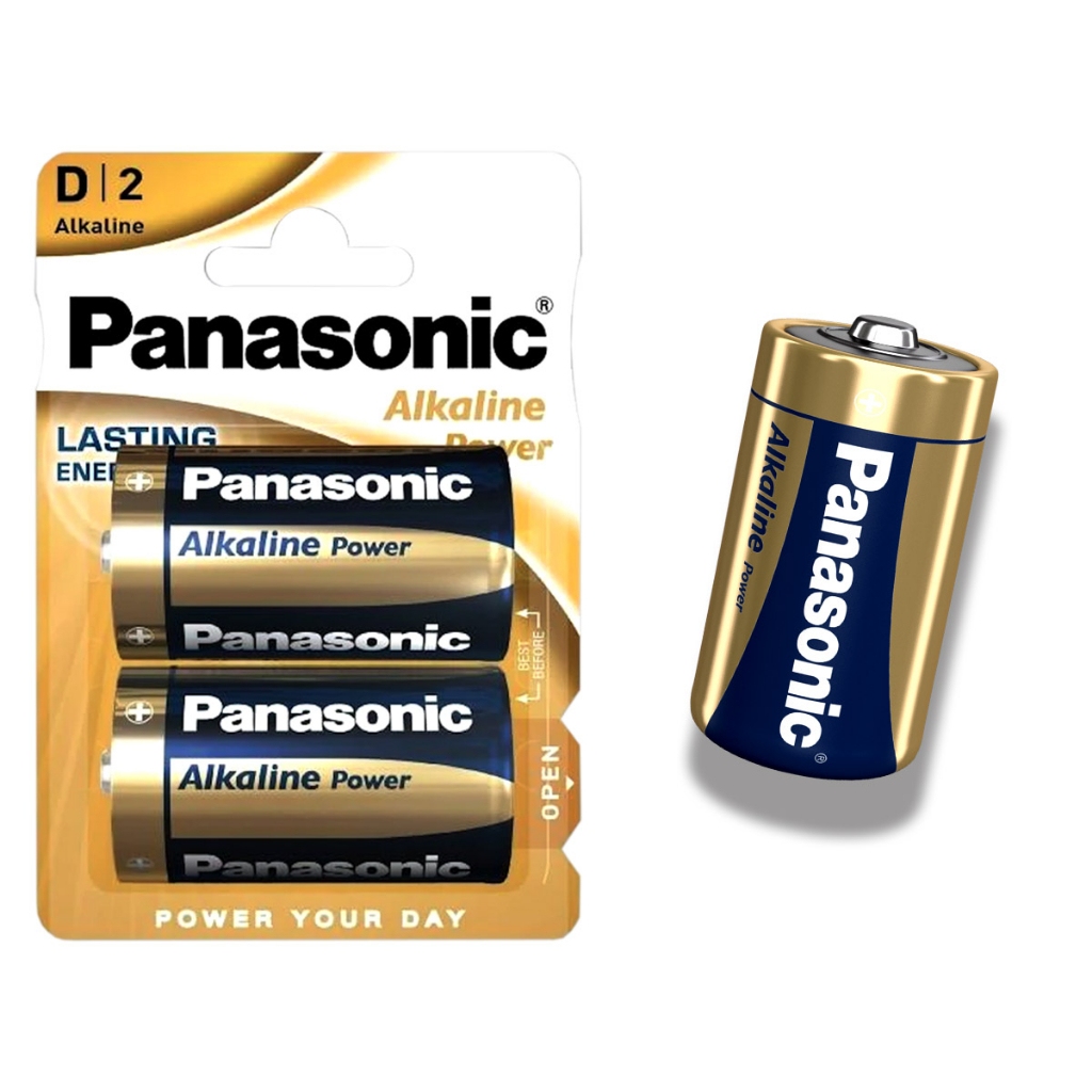 Pilha Alcalina D Panasonic Bateria Grande LR20 2 unidades