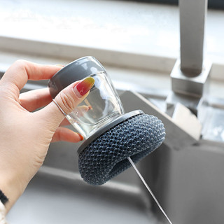 Escova Escovas de Limpeza Em Aço Detergente Multiuso Universal Silicone com Dispenser Louça Louças em Oferta na Shopee