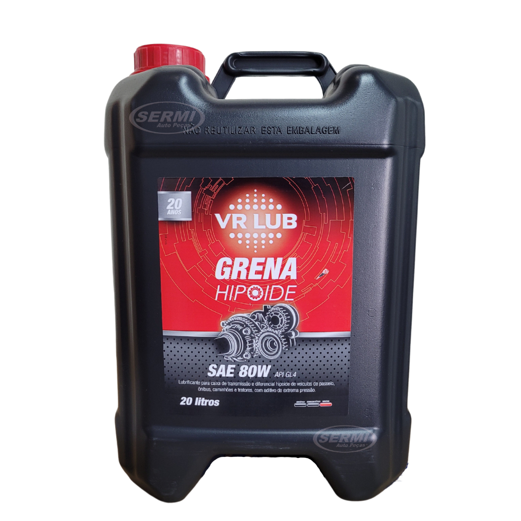 Óleo Câmbio Engrenagem 80W Mineral VR LUB GL4 Balde 20 Litros Transmissão Diferencial Carro Caminhoenet Caminhão