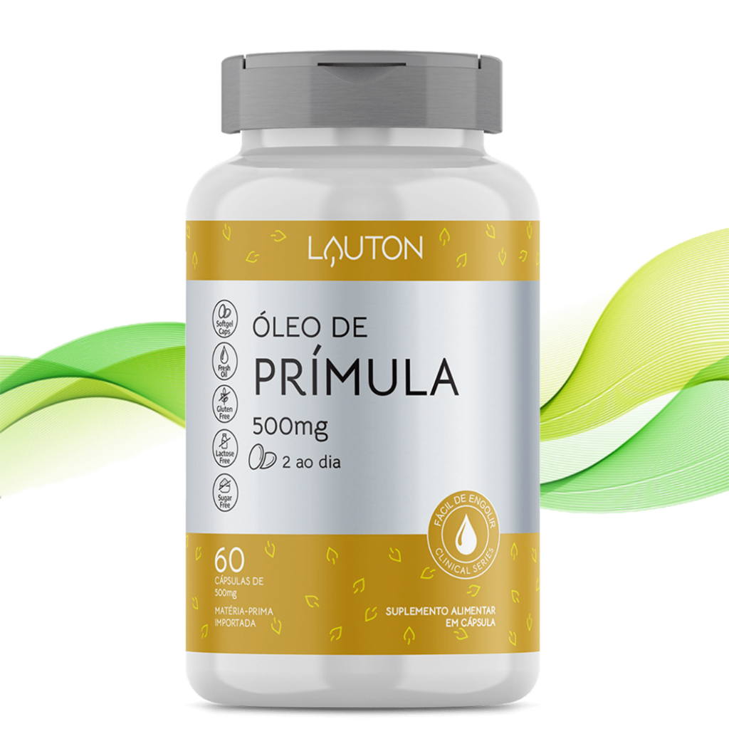 Óleo de Prímula Lauton 500mg 60 Cápsulas (Fórmula Importada) - Envio Rápido