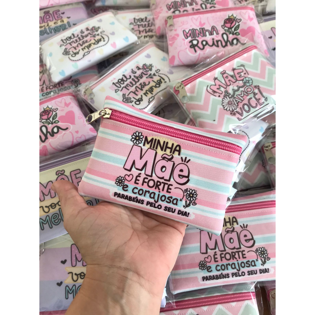 500 Porta Moedas Personalizados Lembrancinha Dia das Mães