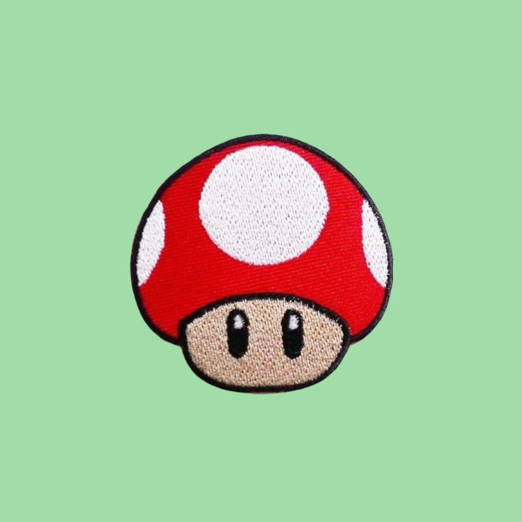 Patch Aplique Bordado Termocolante Toad Mario Bros 5cm