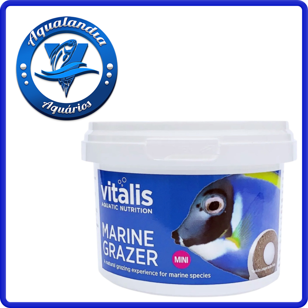 Vitalis Ração Marine Grazer Mini 120g Para Peixe Marinho Herbívoros