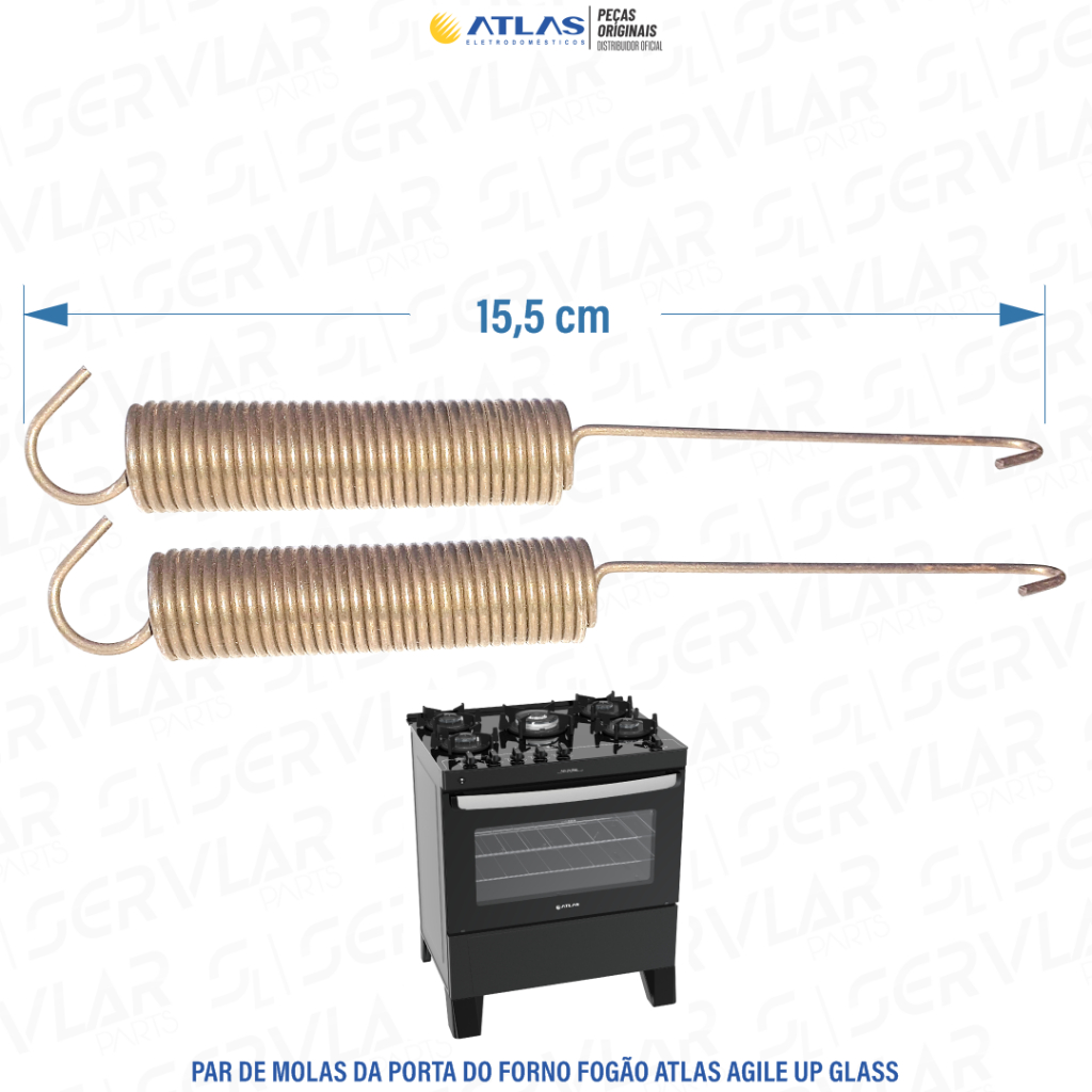 KIT DE MOLAS DA PORTA DO FORNO DOS FOGÕES ATLAS AGILE UP GLASS 100% ORIGINAIS DE FÁBRICA em Oferta na Shopee