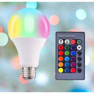 Lâmpada Bulbo LED 12W Colorida RGB Controle Remoto 16 Cores