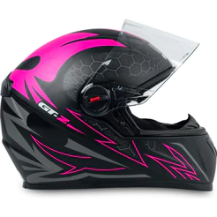 Capacete Fw3 Gt2 Preto Fosco Com Rosa