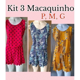kit 3 macaquinho feminino liganete envio 24 horas