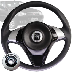 Volante Palio Sport Preto Emblema Preto Doblô Stilo Marea Brava Palio Weekend idea Siena Fiorino