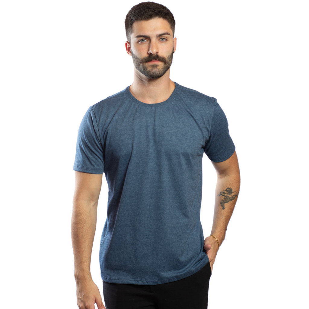 Camiseta Estonada Camiseta Lisa Lavada Malha Pré Encolhida Sustentavel 03