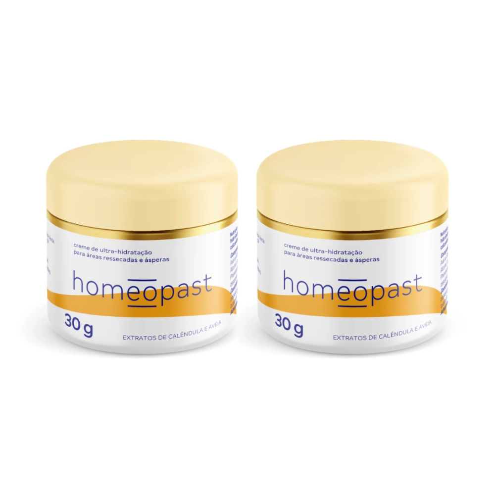 Kit com 2 Homeopast Creme Hidratante de Ultra Hidratação 30g HMulti