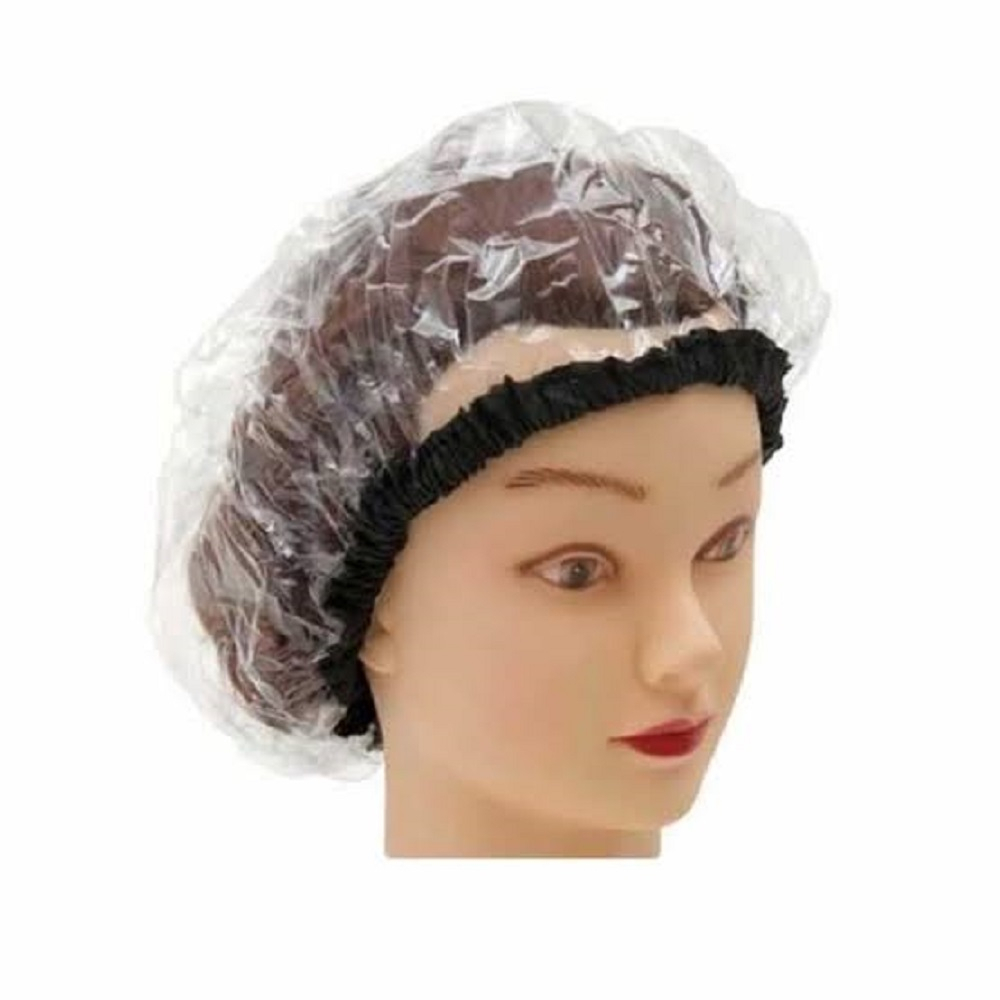 Touca Banho Plástico Tratamento Hidratação Capilar Cabelos Touca Cristal Banho