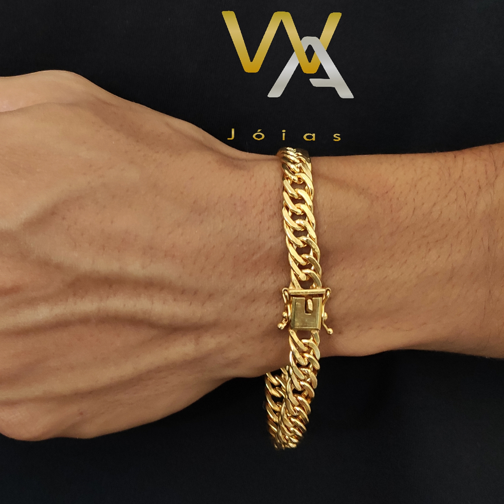 Pulseira grumet duplo 8 mm feito moeda antiga em Oferta na Shopee