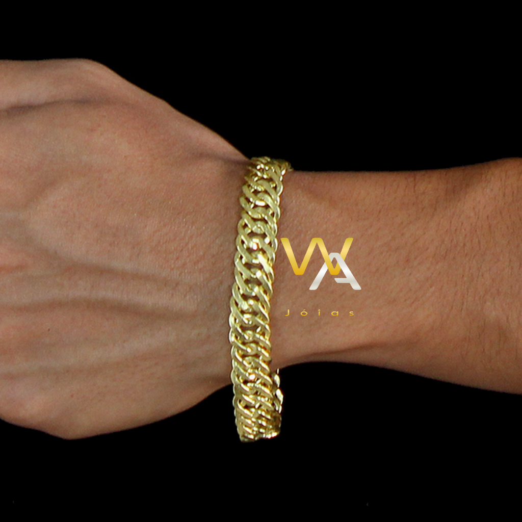 Pulseira grumet duplo Laminado 10 mm feito de moeda antiga