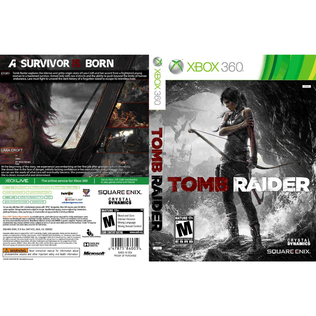 Tomb Raider para Xbox 360 Lt com capa