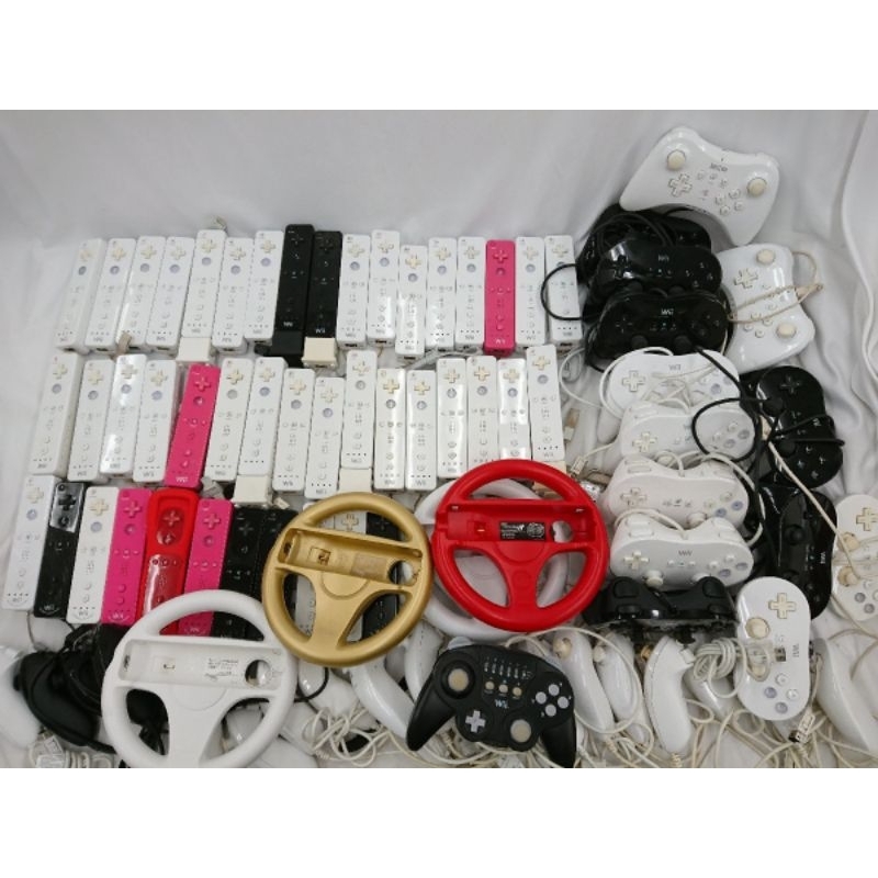 Acessórios para Wii Originais Wii Remote Nunchuky Wii Classic Controle Wii Volante Wii Motion Plus Wii Sensor Bar em Oferta na Shopee