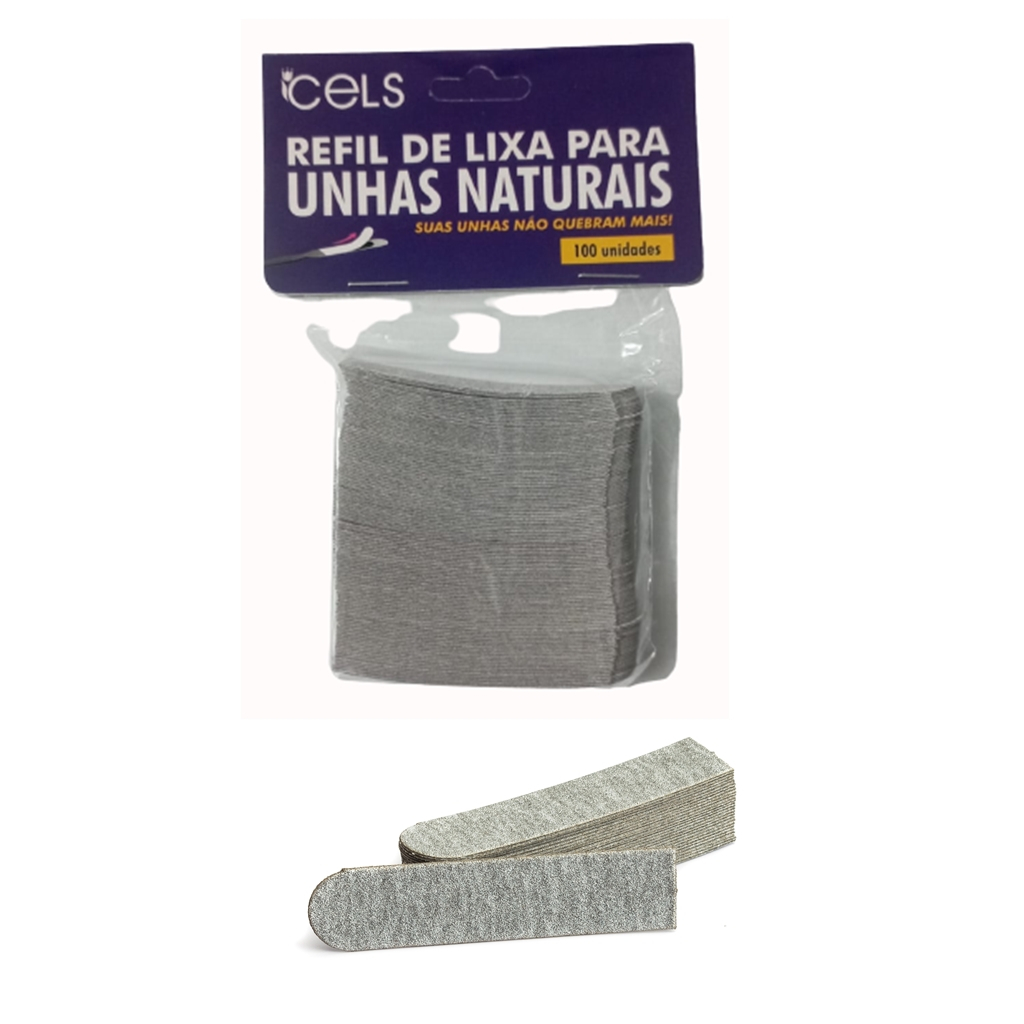 Refil Para Lixa de Unha Natural Cels - 100 Unidades em Oferta na Shopee