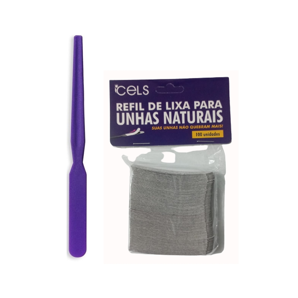 1 Base Lixa + 100 Unidades de Refil Lixas Para Unhas Naturais - Cels em Oferta na Shopee